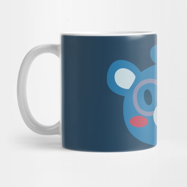 Happy Blue Bear With Glasses by clairestamper